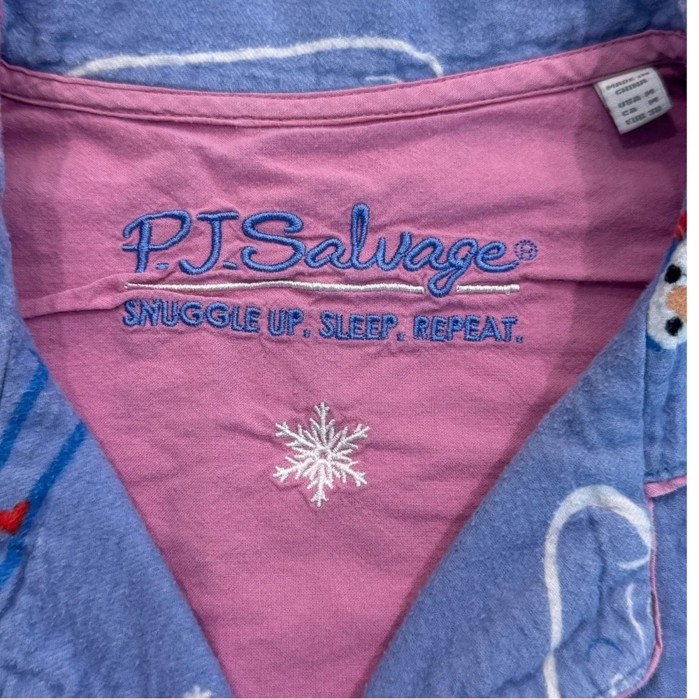 PJ Salvage Periwinkle Flamingos Flannel PJ Set - Picture 3 of 12